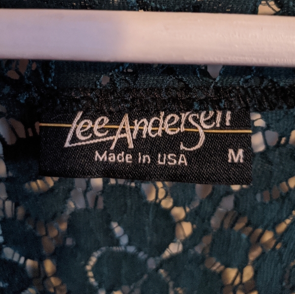 Lee Anderson Green Lace Cardigan - Picture 3 of 6
